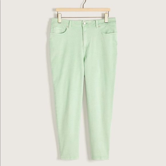 Addition Elle Women Mint Green Pastel Slim Leg Denim Plus Size 16 - Picture 6 of 8